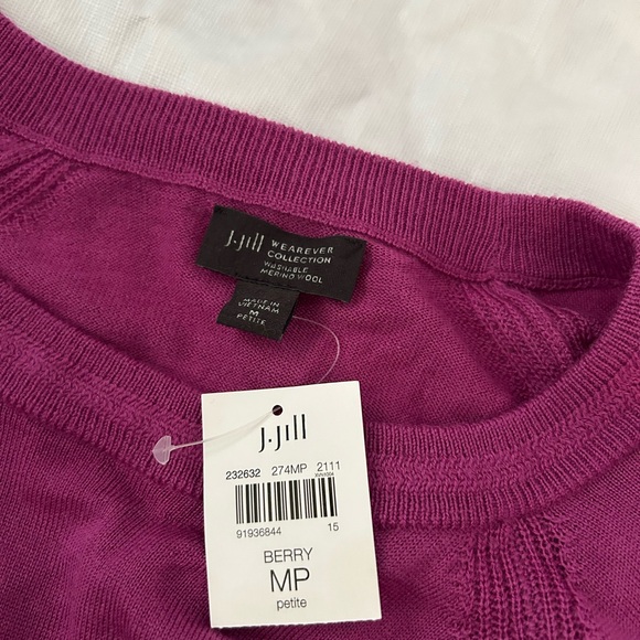 NWT J. Jill Merino Wool Sweater - Picture 3 of 6